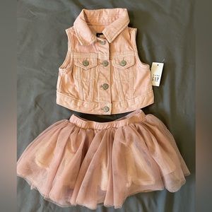 Dusty Pink Vest & Tutu Set – Vest (Gap Denim): 12-18 months